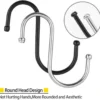 P-87213232860712-20260406120907.webp Unyqoos® Set van 20 zwarte metalen S-haken voor veelzijdig gebruik in huis en kantoor