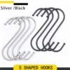 P-87213232860714-20260406120928.webp Unyqoos® Set van 20 zwarte metalen S-haken voor veelzijdig gebruik in huis en kantoor