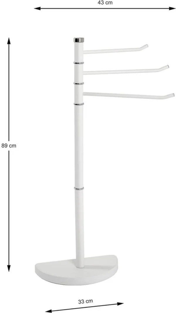P-87213232863232-20260405181341.webp Unyqoos® Moderne crèmekleurige handdoekhouder met draaibare stangen van metaal