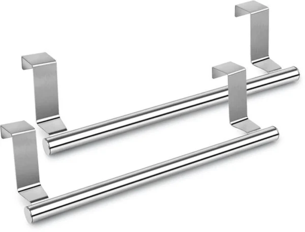 P-87213232895390-20260405183105.webp Unyqoos® roestvrijstalen handdoekhouder voor kastdeur in set van twee