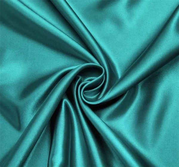 Unyqoos® Elegant satijnen dekbedovertrek set met kussensloop in glanzend turquoise