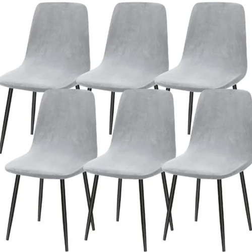 P-87213232899110-20260405181721.webp Unyqoos® Stretchbare en stijlvolle fluwelen stoelhoezen set voor diverse stoelen en gelegenheden