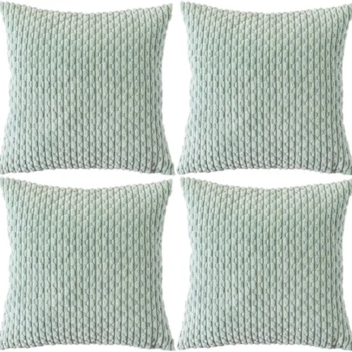 Unyqoos® Set van 4 stijlvolle decoratieve kussenslopen in diverse kleuren en patronen