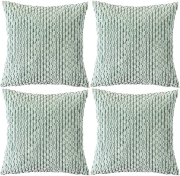 Unyqoos® Set van 4 stijlvolle decoratieve kussenslopen in diverse kleuren en patronen