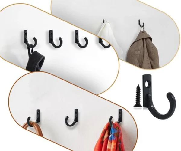 Unyqoos® Veelzijdige set van 10 vintage wandhaken voor diverse toepassingen in huis en kantoor