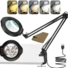 Unyqoos® Dimbare LED Vergrootlamp met Standaard en Klem voor Precisiewerk
