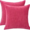 P-87213232908873-20260406111941.webp Unyqoos® Set van 2 Zachte Corduroy Kussenhoezen in Warme Roze Tint voor Thuisdecoratie