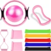Unyqoos® Complete Pilates en Yoga Set voor Thuisgebruik met Accessoires in Roze