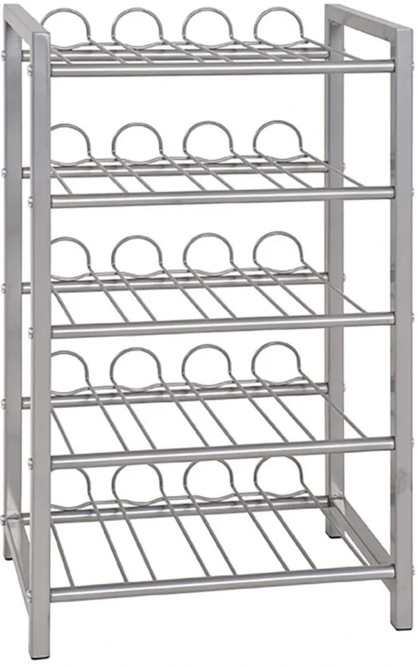 P-87213232931850-20260406110402.webp Unyqoos® Stalen flessenhouder met vijf planken voor 35 flessen opslaan