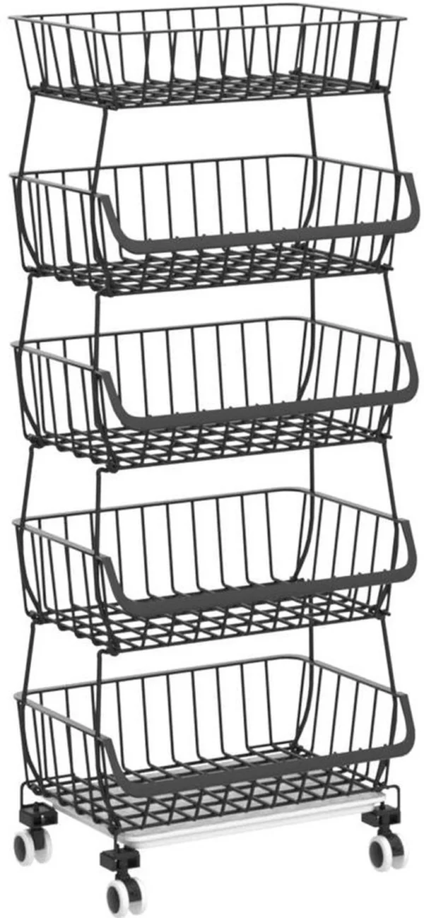 P-87213232956532-20260406094910.webp Unyqoos® Veelzijdige Metalen Opbergrekken op Wielen met Meerdere Lagen voor Keuken en Badkamer