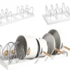 Unyqoos® Uitbreidbare Organizer voor Potdeksels en Keukenbenodigdheden met 10 Verstelbare Vakken