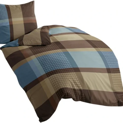 Unyqoos® Luxe katoenen dekbedovertrekset met kussensloop in warme mokkatint