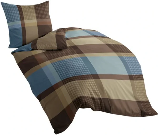 Unyqoos® Luxe katoenen dekbedovertrekset met kussensloop in warme mokkatint