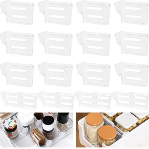 P-87213232973500-20260406094339.webp Unyqoos® Verstelbare koelkastorganizer set van 16 stuks voor efficiënte opbergruimte
