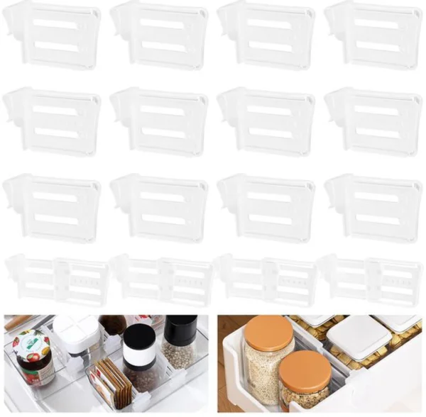 P-87213232973500-20260406094339.webp Unyqoos® Verstelbare koelkastorganizer set van 16 stuks voor efficiënte opbergruimte