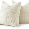 Unyqoos® Set van 2 stijlvolle kussenhoezen in boho-stijl van zacht corduroy voor bankdecoratie