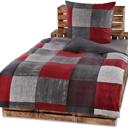 P-87213232988900-20260405103825.webp Unyqoos® Vierdelige Omkeerbare Beddengoedset van Zacht Microvezel Fleece voor de Winter
