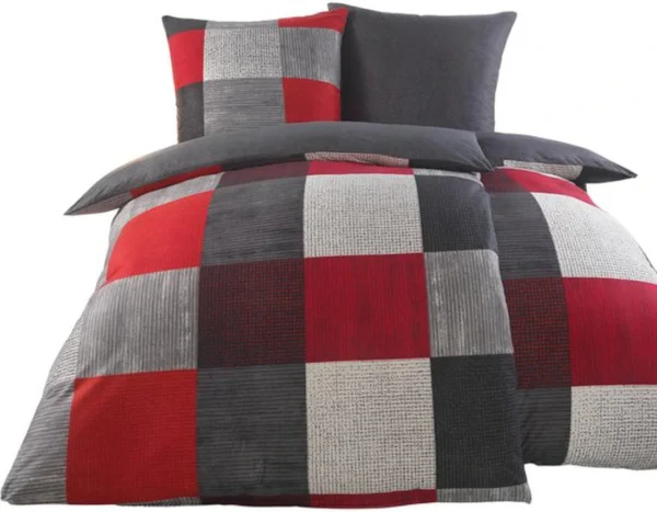 P-87213232988901-20260405103832.webp Unyqoos® Vierdelige Omkeerbare Beddengoedset van Zacht Microvezel Fleece voor de Winter