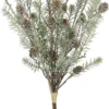 Unyqoos® Decoratieve kunstdennentak met dennenappels voor feestelijke kerstdecoraties