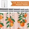 Unyqoos® Heldere Oranje Douchegordijn met Citrus Design en Schimmelwerende Eigenschappen voor Badkamerdecoratie