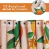 Unyqoos® Heldere Oranje Douchegordijn met Citrus Design en Schimmelwerende Eigenschappen voor Badkamerdecoratie