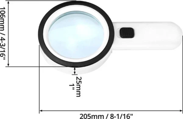 Unyqoos® Handloep met Verlichting voor Nauwkeurig Lezen en Detailinspectie
