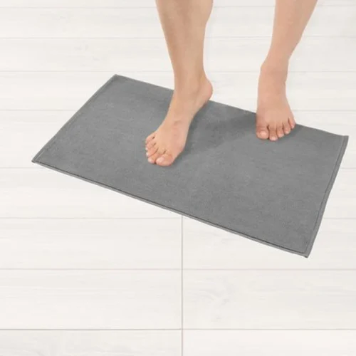 Unyqoos® Absorberende en sneldrogende katoenen badmat met antislip voor badkamer