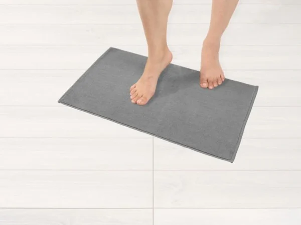 Unyqoos® Absorberende en sneldrogende katoenen badmat met antislip voor badkamer
