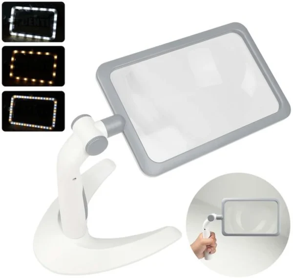 Unyqoos® Verstelbare leesloep met LED-verlichting en multifunctioneel ontwerp