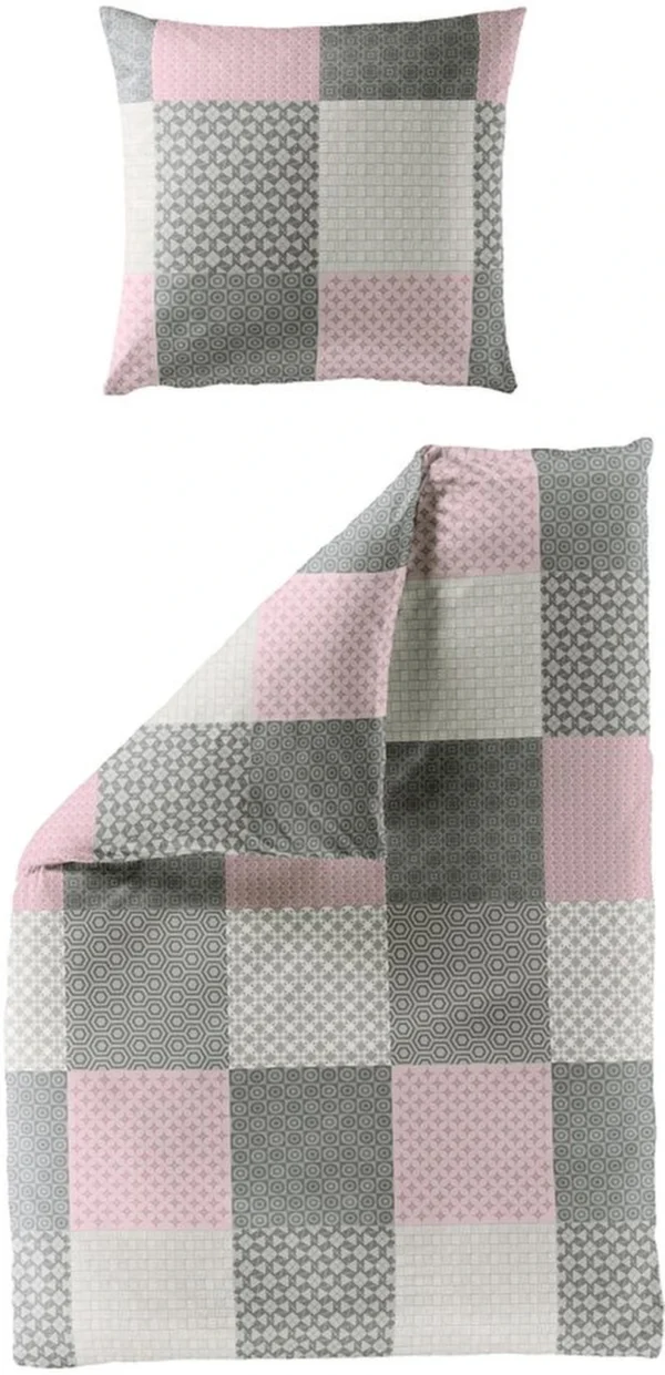 P-87213233075470-20260405104254.webp Unyqoos® Roze flanel beddengoed set van katoen met ritssluiting en kussensloop