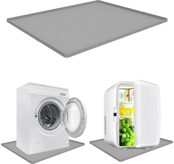 Unyqoos® Grijze siliconen beschermmat met verhoogde rand voor mini-koelkasten en apparaten