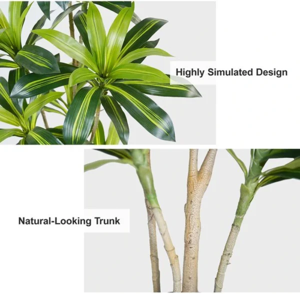 Unyqoos® Realistische Dracaena Kunstboom van 120 cm voor Binnen- en Buitendecoratie