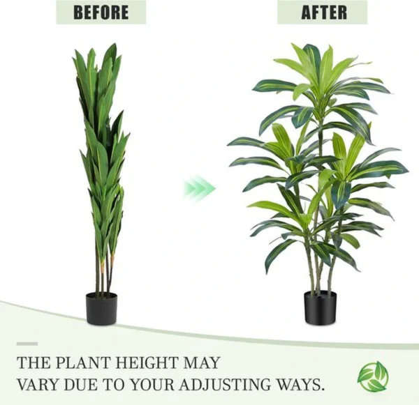 Unyqoos® Realistische Dracaena Kunstboom van 120 cm voor Binnen- en Buitendecoratie