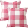 P-87213233139370-20260406112054.webp Unyqoos® Set van 2 Klassieke Geruite Kussenslopen voor Bank en Slaapkamer in Kerststijl