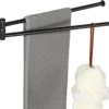 P-87213233144600-20260405180905.webp Unyqoos® Zwarte draaibare handdoekhouder met twee armen voor badkamer en keuken