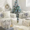 P-87213233147431-20260406111401.webp Unyqoos® Set van 2 decoratieve vierkante kussenslopen met kerstborduursel en pompons