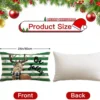 P-87213233156414-20260406111116.webp Unyqoos® Set van vier feestelijke kussenslopen met sneeuwpop en eland voor kerstdecoratie