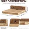 Unyqoos® Set van twee compacte houten wandrekken voor stijlvolle presentatie en opslag
