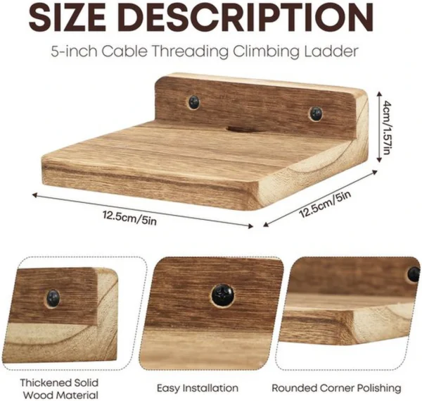 Unyqoos® Set van twee compacte houten wandrekken voor stijlvolle presentatie en opslag