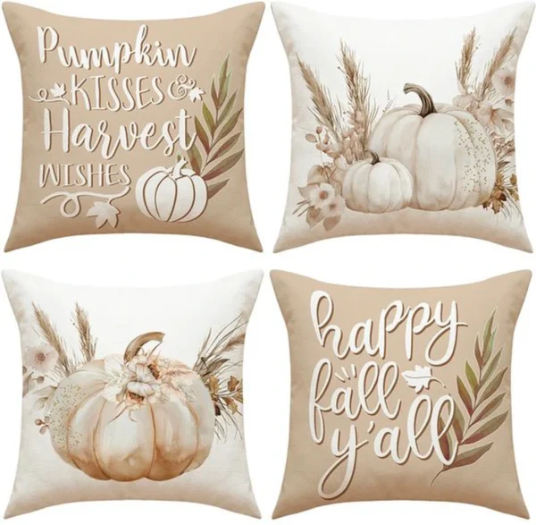 P-87213233191060-20260406112410.webp Unyqoos® Set van 4 decoratieve kussenslopen met pompoenontwerp voor herfstdecoratie