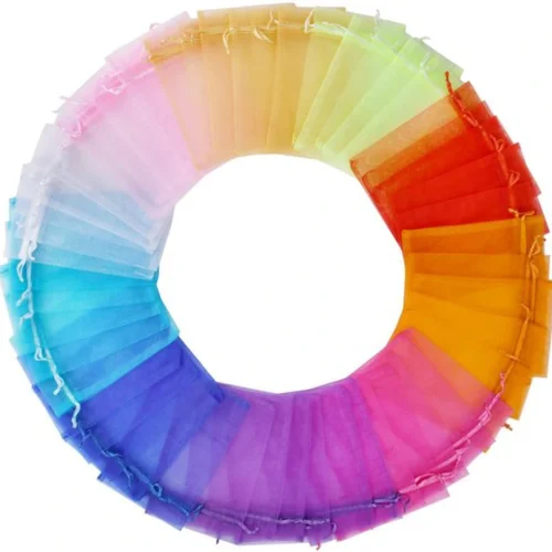 P-87213233194410-20260406092833.webp Unyqoos® Stijlvolle Organza Cadeauzakjes voor Bruiloften en Feestdagen - 100 Stuks, 10 x 15 cm