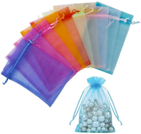 Unyqoos® Stijlvolle Organza Cadeauzakjes voor Bruiloften en Feestdagen - 100 Stuks, 10 x 15 cm