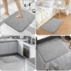 Unyqoos® Grijze badmat van memoryfoam 40x60 cm voor diverse ruimtes in huis