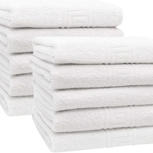 Unyqoos® Set van 10 Luxe Witte Handdoeken van Katoenmix met Hoge Absorptiecapaciteit