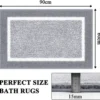 P-87213233218261-20260405134954.webp Unyqoos® Zachte antislip badmat voor badkamer en toilet in lichtgrijs 60x90 cm