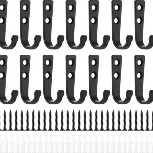 P-87213233238200-20260406115211.webp Unyqoos® Set van 14 stevige zwarte wandhaken voor diverse praktische toepassingen