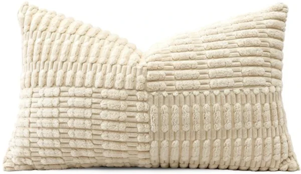 Unyqoos® Decoratieve kussensloop van corduroy met gestreept patroon voor woonkamer