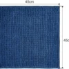 Unyqoos® Zachte Antislip Badmat Set voor Douche, Bad en Toilet in Blauw Chenille Design