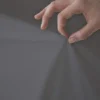 Unyqoos® Grijze elastische stoelbekleding voor eenpersoonszitmeubilair met perfecte pasvorm