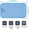 Unyqoos® Grote antislip douchemat met massage-effect voor veilig douchen